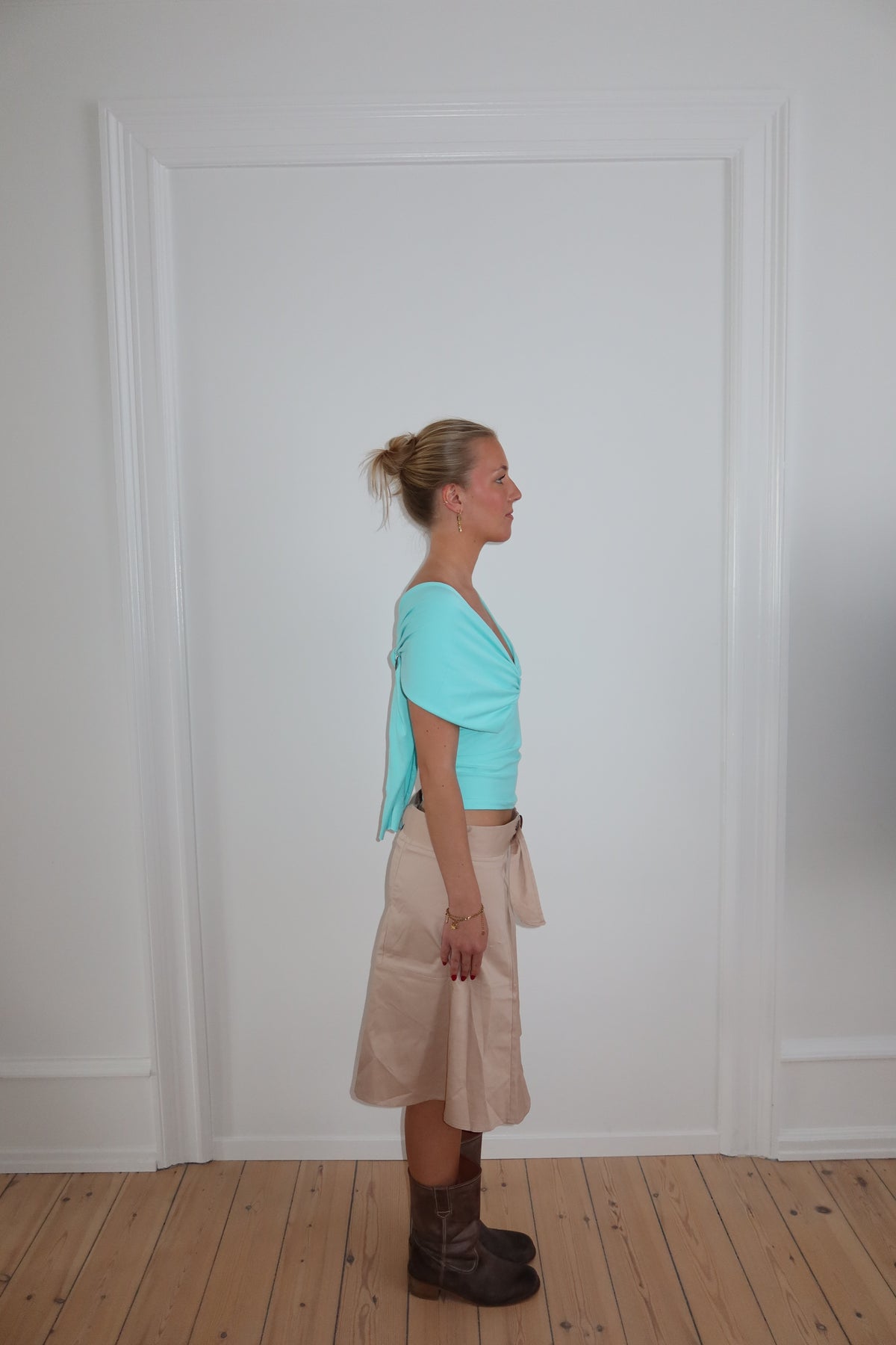 Sara Top In Turquoise