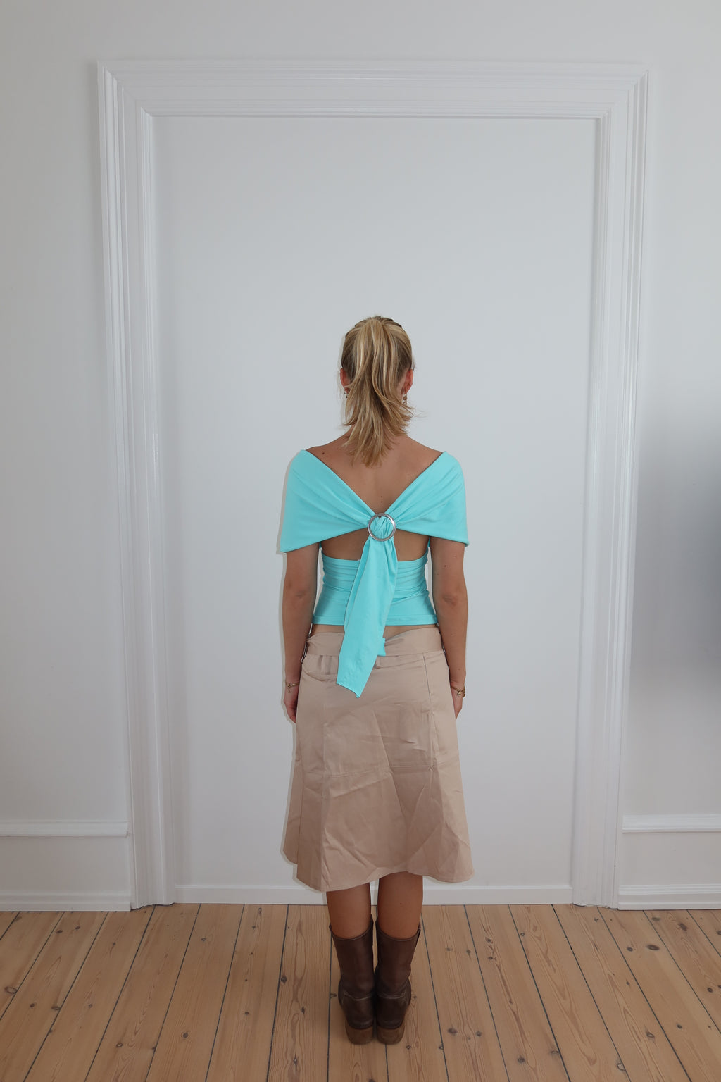 Sara Top In Turquoise