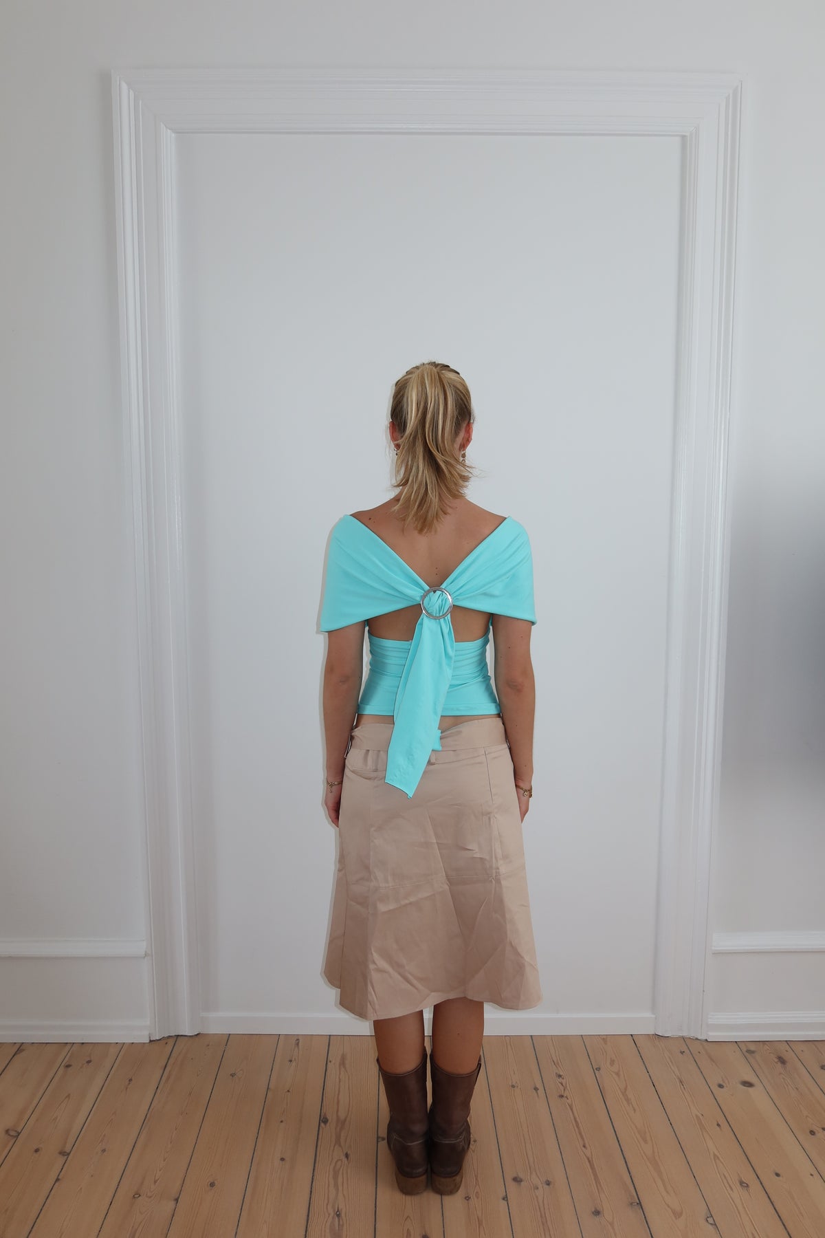 Sara Top In Turquoise
